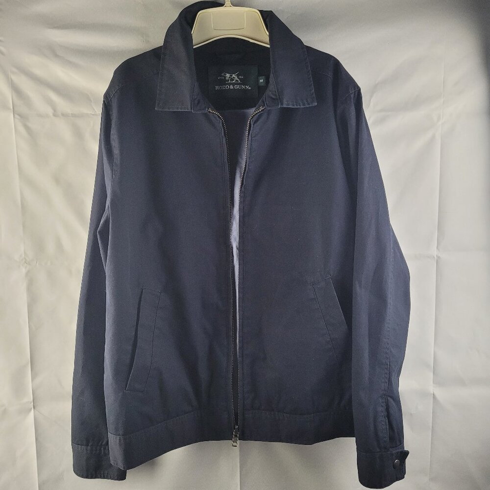 Rodd & Gunn Wensleydale Navy Jacket Sz M 100% Cotton Harrington Casual